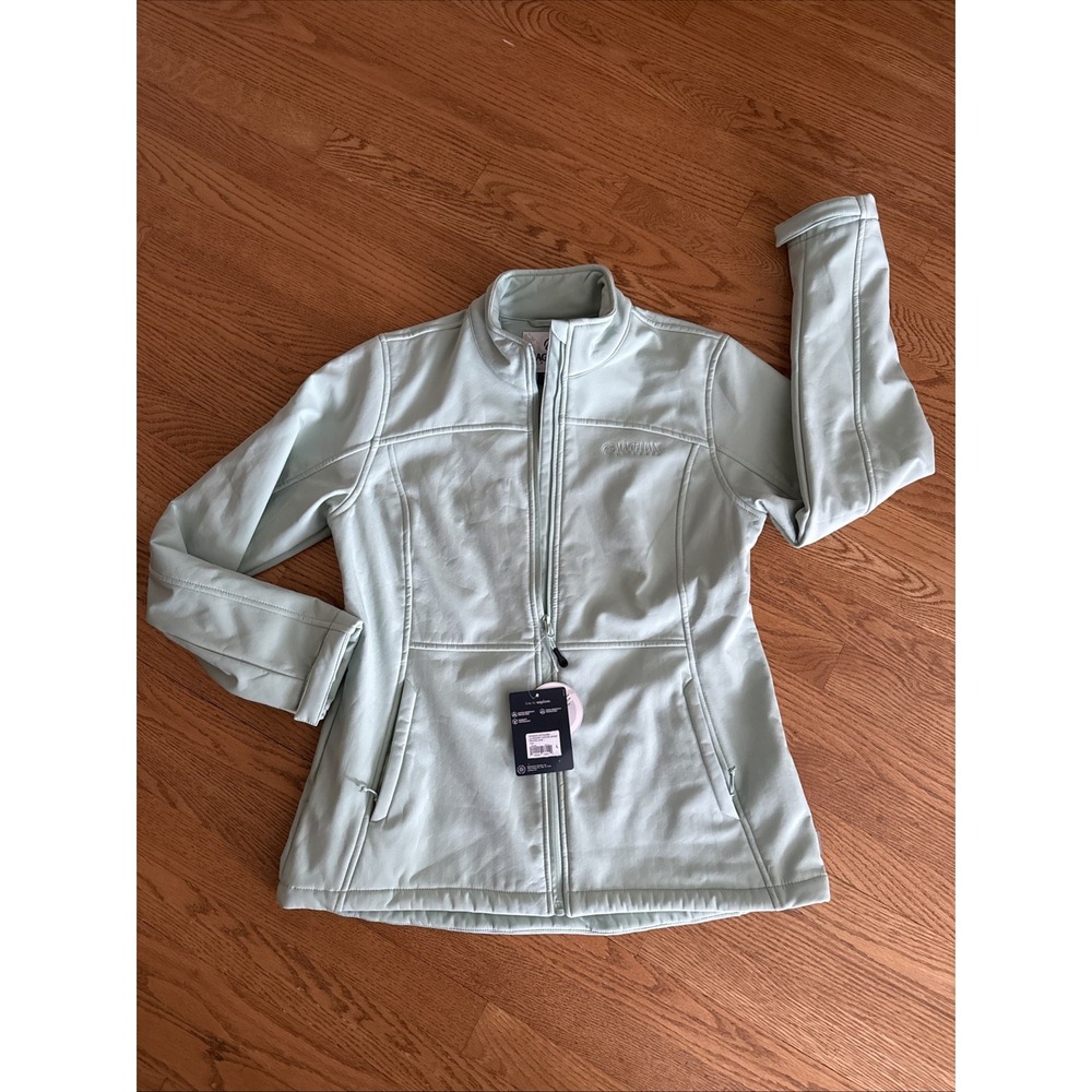 NWT Magellan Outdoors Women's L Hickory Canyon Softshell Jacket Grayed Jade